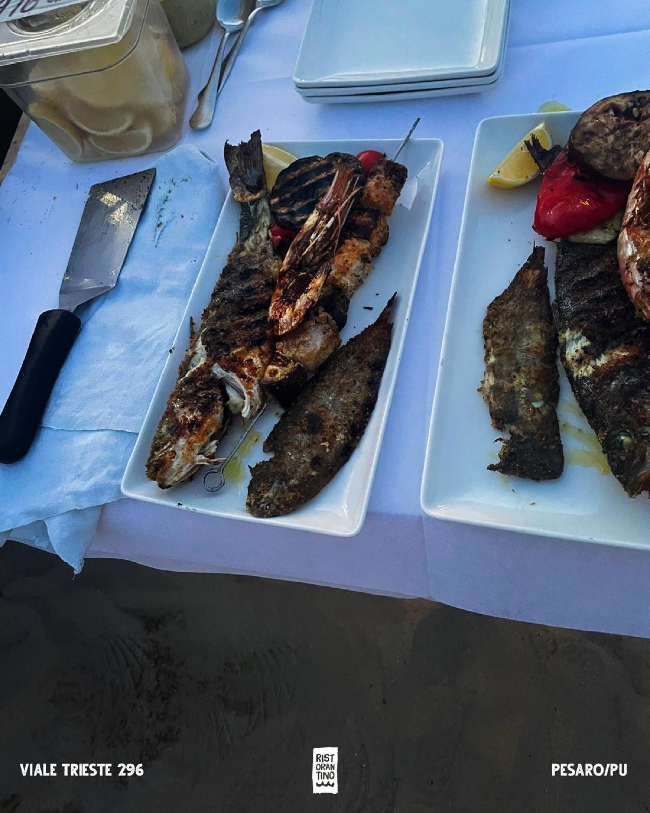 Un piatto di pesce di RistoranTino